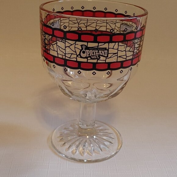 STUNNING Vintage OPRYLAND USA Drinking Chalice Pedestal Glass Ice Cream Dish - Picture 6 of 6